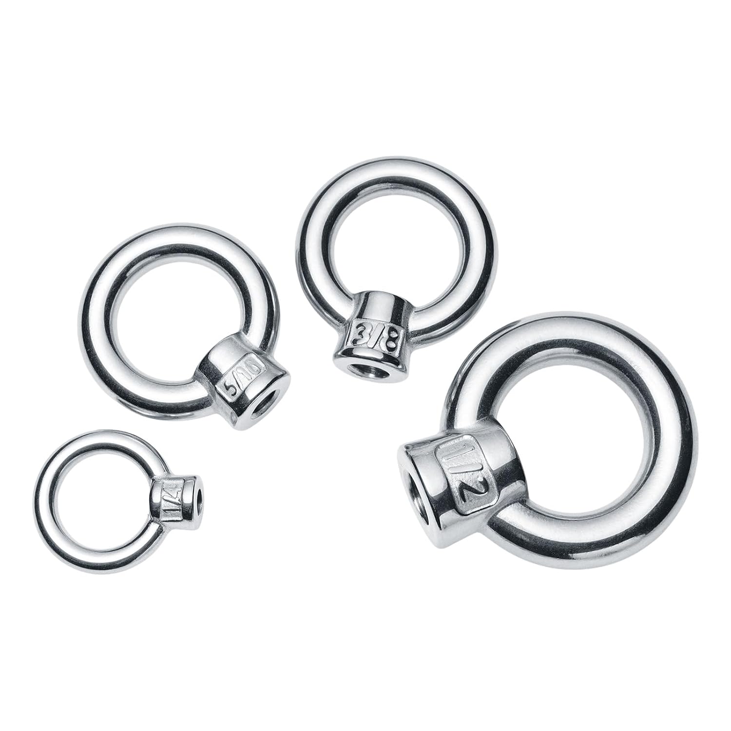 4 Pack 5/16" Lifting Eye Nuts- 304 Stainless Steel