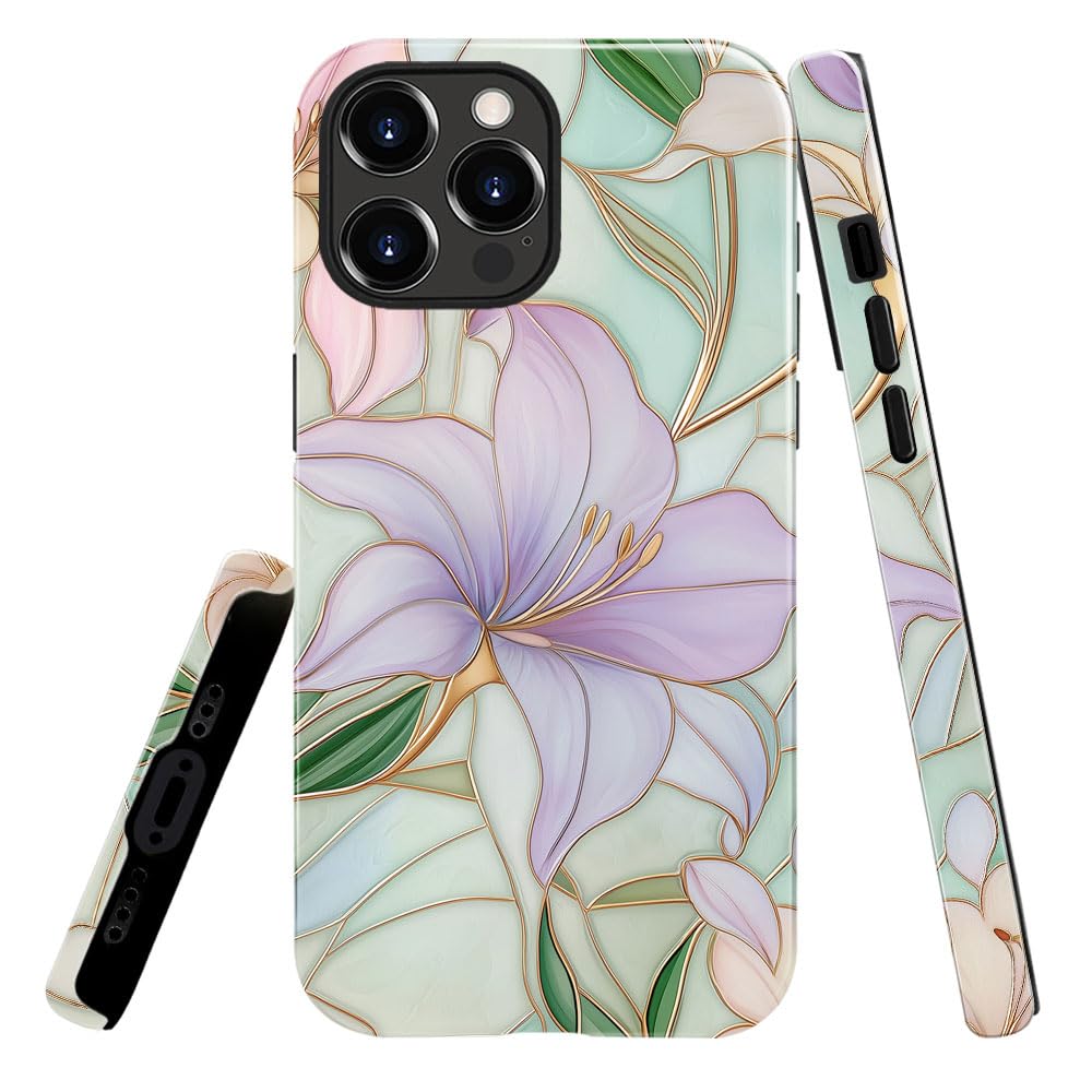 Coque iPhone 15 Pro antichoc pour éliminer les rayures avec son design fleurs de lys - 7