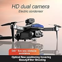 Vista 3 de Drone with Camera for Adults, Aerial Photography Drone with 4K HD Three Lens FPV Camera Drones for Kids 2.4 Wifi RC Foldable Drone Multirotors