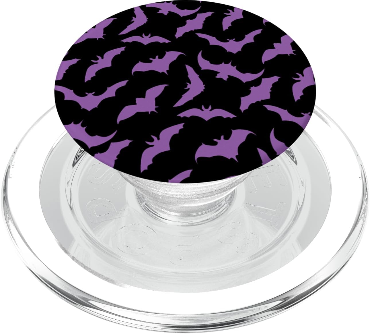 Retro Spooky Creepy Witch Bats Goth Black Purple PopSockets PopWallet for MagSafe