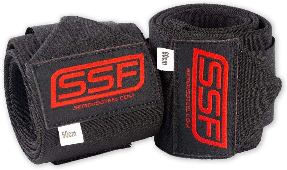 Serious Steel Wrist Wraps | Elite Lifting Wrist Supports | Weightlifting & Powerlifting Wrist Support w/Thumb Loop| Sold as Pair!