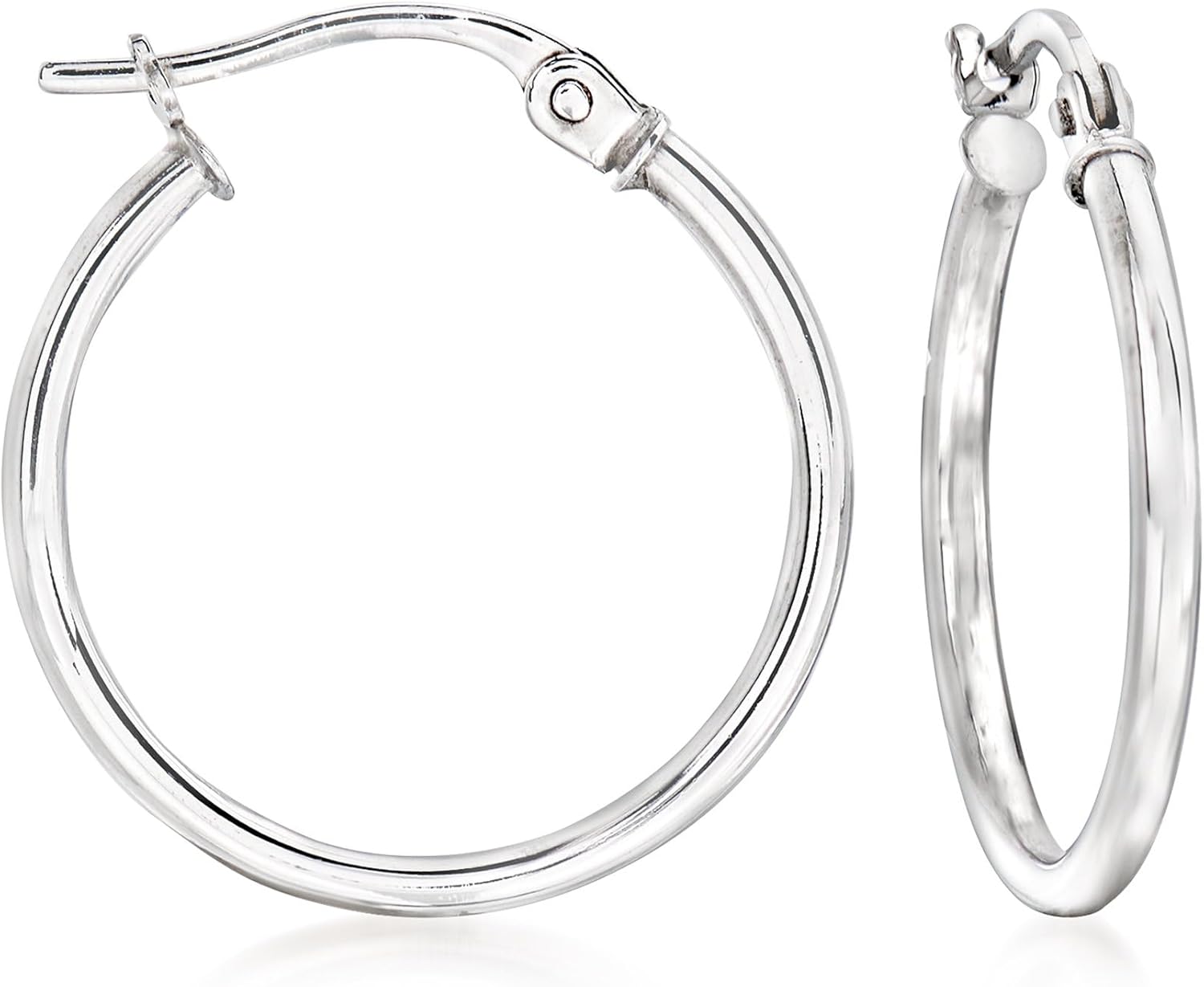 Ross-Simons 14kt White Gold Hoop Earrings