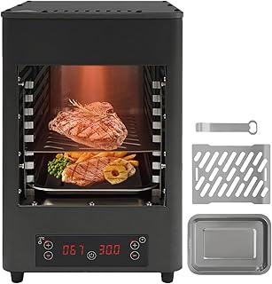 110V Electric Infrared Steak Broiler 1700W Indoor Smokeless Steak Oven Stainless Steel Steak Grill with 10-Tier Adjustable Rack Kitchen Counter Steak Cooker for BBQ, Toast, Pizza, Time&Temp Adjustable