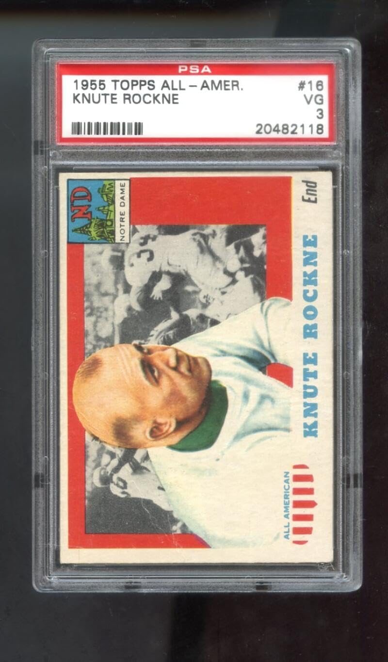 1955 Topps All-American #16 Knute Rockne PSA 3 Graded Football Card Notre Dame