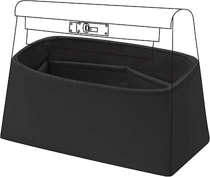 DGAZ Silk Purse Organizer Insert For Hermes Kelly Danse 22 bag,Silky Smooth Bag Organizer,Luxury Handbag & Tote ShaperBlack,22