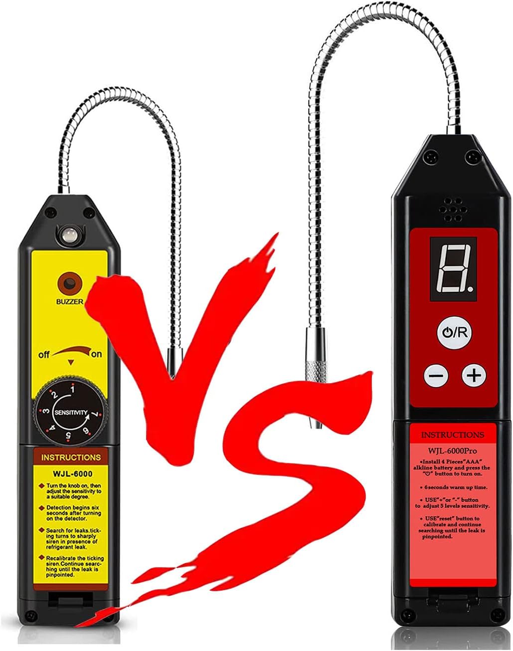 Wale&Morn Upgrade WJL-6000PRO Freon Leak Detector with LED Light for ac Halogen Gas Leakage, Air Condition Freon Gas Leakage Tester with Indicator Light HVAC R22 R410A R134A CFCs HCFCs HFCs : Everything Else