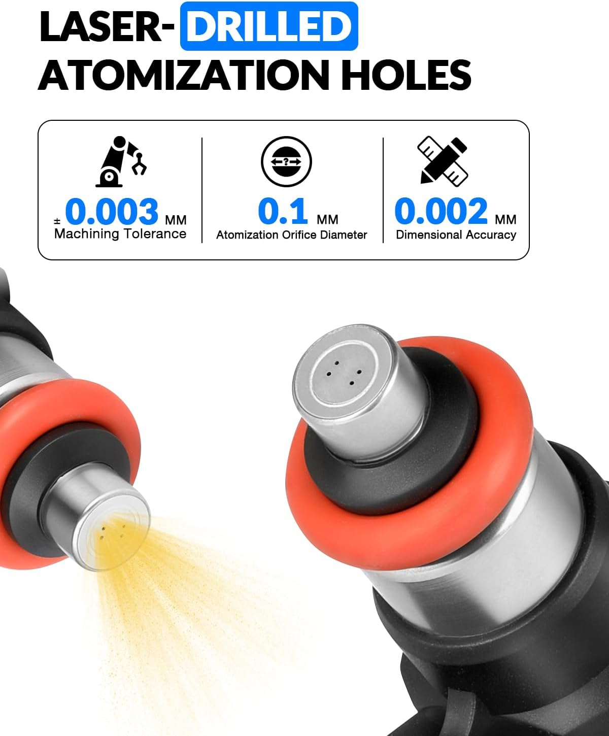 Upgraded 3.6L V6 Fuel Injectors fits for:-Jeep 2012-2017 Wrangler 2011-2015 Grand Cherokee, for:-Dodge Charger Durango Journey Avenger Challenger, for:-Chrysler 200 300, 0280158233 (6)