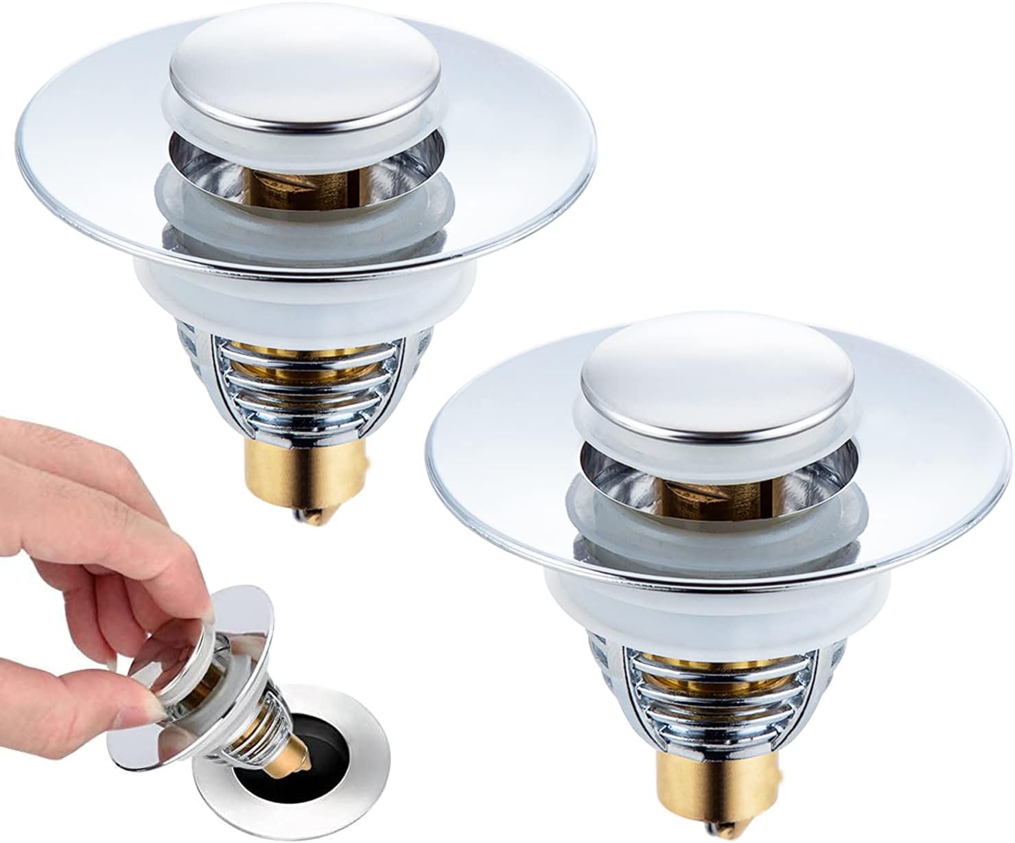 Xhuidz Unversel Bonde De Lavabo,2 Pièces Bouchon De Baignoire pour