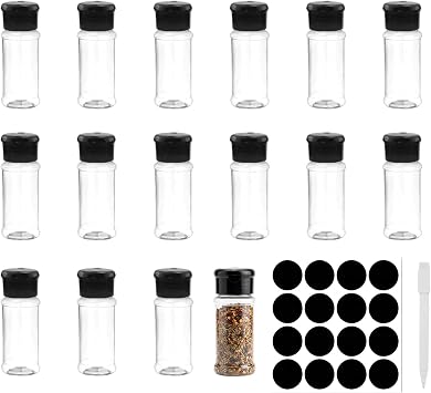 17 Piece Set Spice Jars With Lids and Labels, Seasoning Jars, Spice Jars, Suitable for Storing Various Ingredients, Daily Cooking and Meal Preparation Tasks
