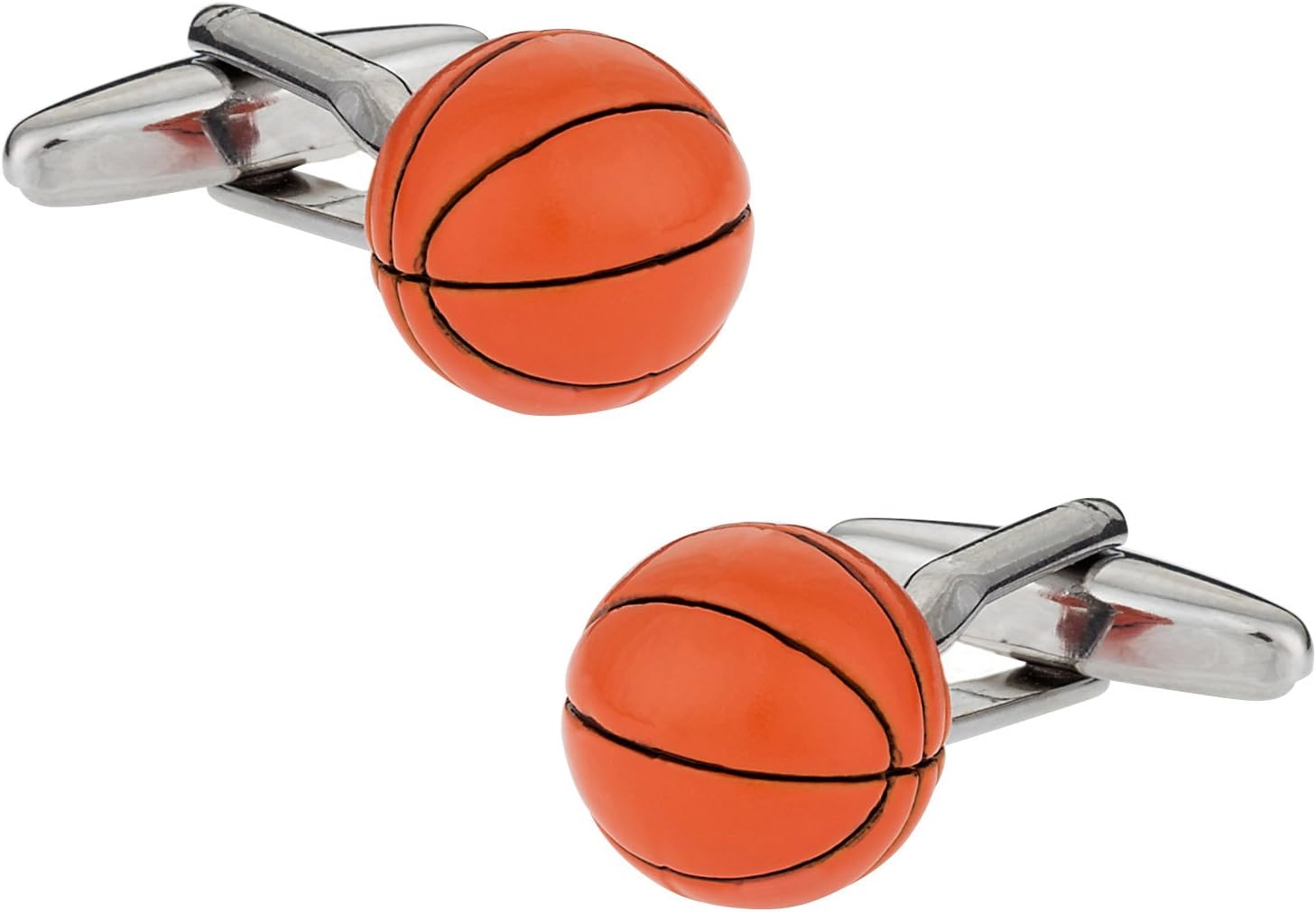 Boy's Cuff Links 26178 Silver Basketball Player