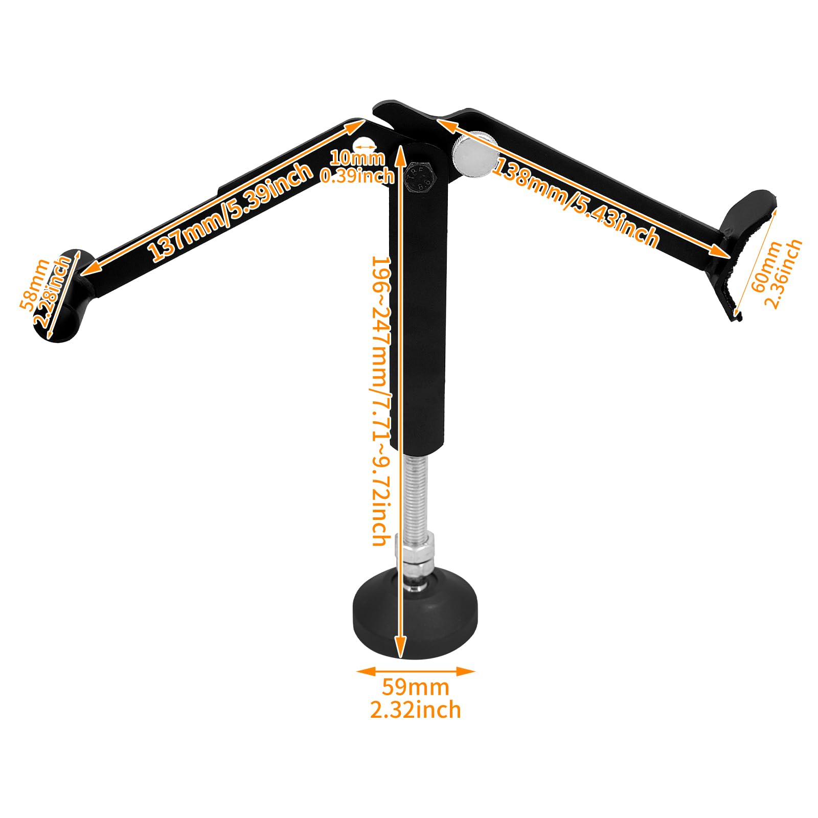Support de levage de roue avant arrière de moto réglable en hauteur pour la plupart des roues de moto