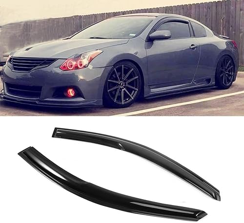 Deflector de ventana estilo Mugen compatible con Altima Coupe 2008-2013, viseras de ventana de 2 puertas, protectores de lluvia, juego de 2