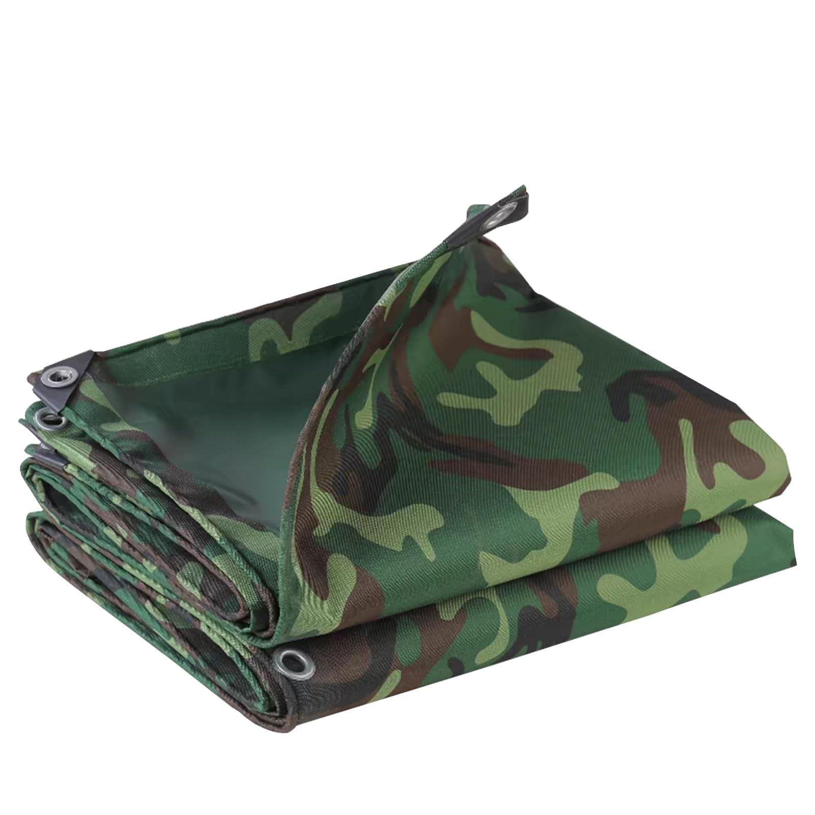 Tarpaulin Heavy Duty Tarp Sheet Cover, Heavy Duty Canvas Tarp Camouflage 450gsm Multiple Sizes Reinforced Grommets(2x4m(6.5ftx13.1ft))