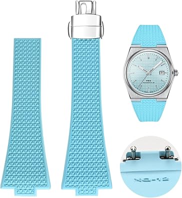 Quick Release Watch Band for Tissot PRX Strap Replacement,FKM Rubber Strap and Butterfly Clasp Compatible with Tissot PRX 40mm Watch Series