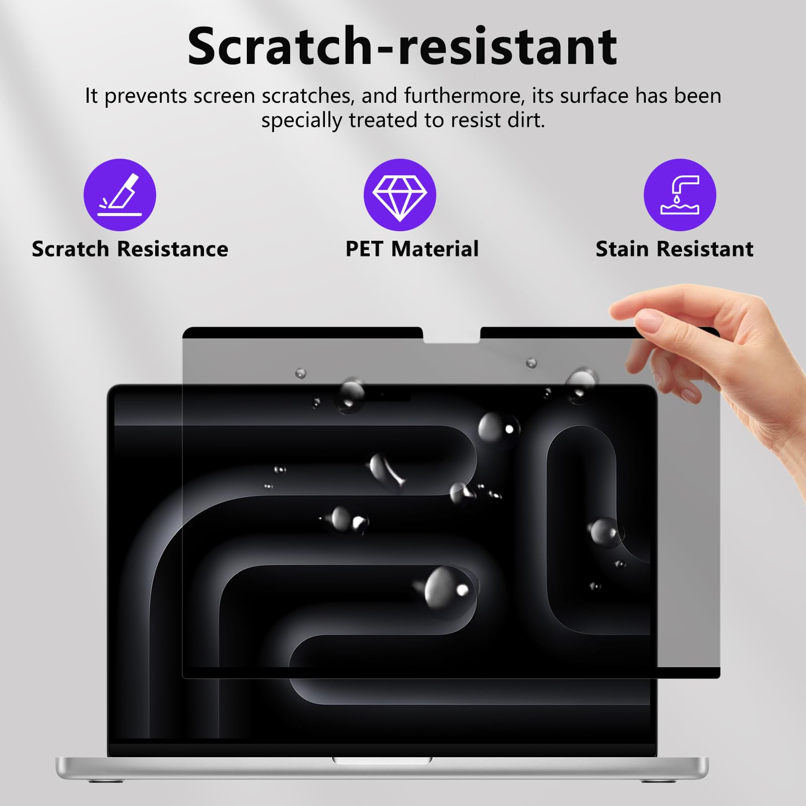 Pellicola Privacy Magnetica per MacBook Pro 16 pollici (2026–2021 M5/M4/M3/M2/M1 Pro/Max), Protettiva per Privacy Mac 16,2", Filtro Anti-Spia Luce Blu, Pellicola Protettiva Rimovibile