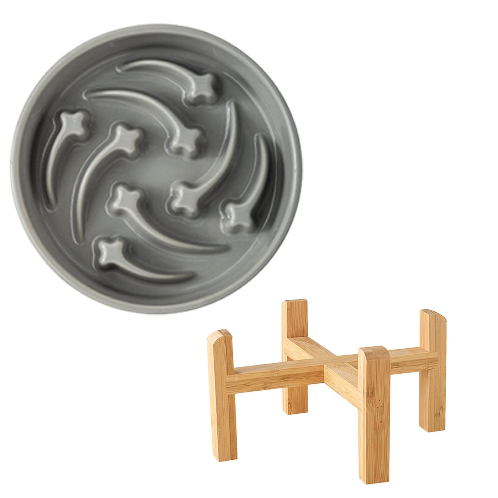 Mangiatoia antiscivolo per animali domestici con base antiscivolo per cani e gatti ciotola in ceramica antiscivolo per mangiare lentamente ciotola per cani e cani di piccola taglia