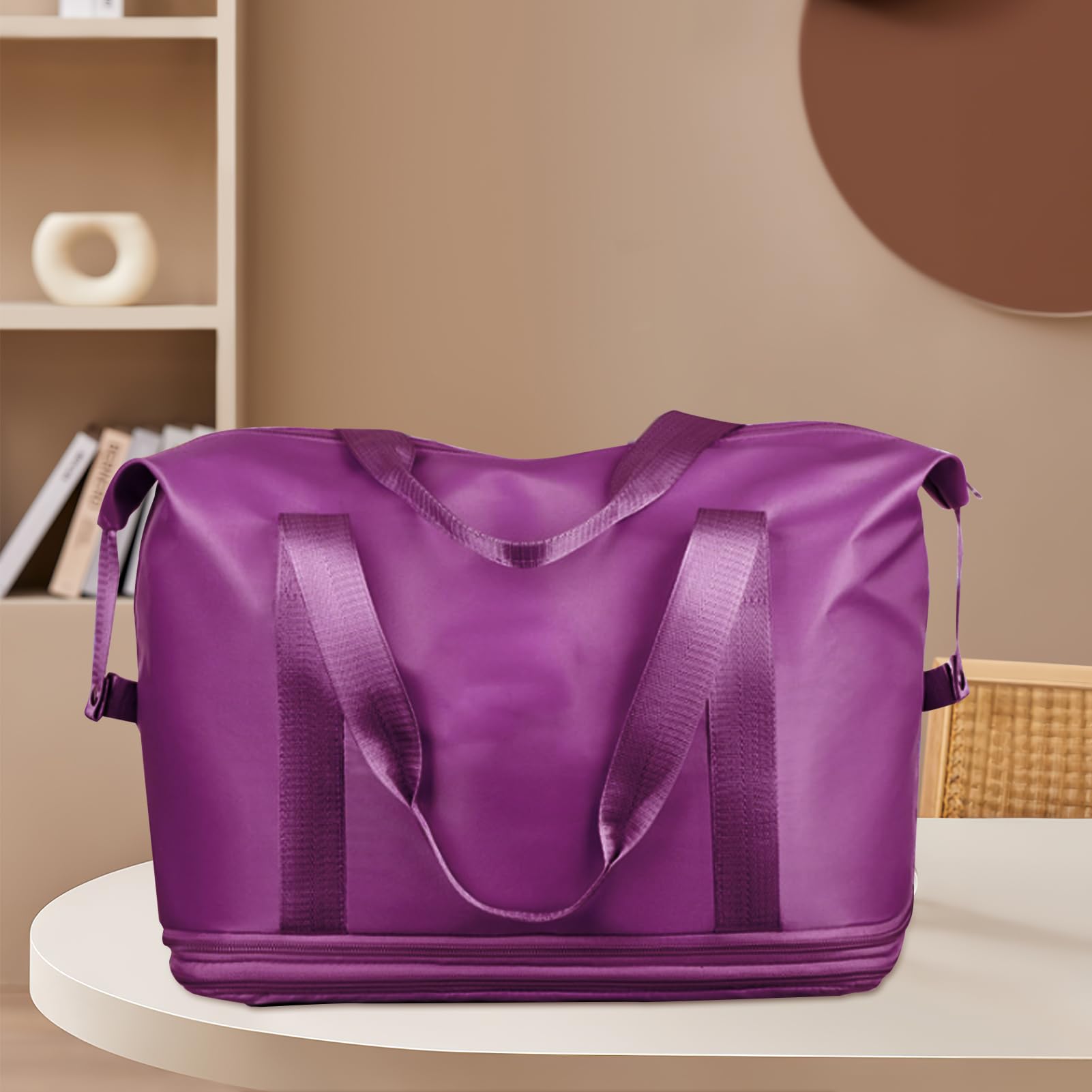 Borsone da viaggio espandibile, organizer da viaggio di grande capacità, design leggero, forniture da viaggio per viaggi di fine settimana, affari, vacanze, Viola, Refer to description, Unisex