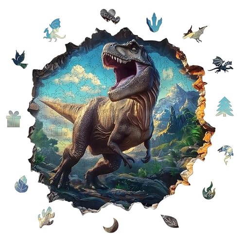 Jigfoxy Wooden Dinosaur Puzzle for Adults