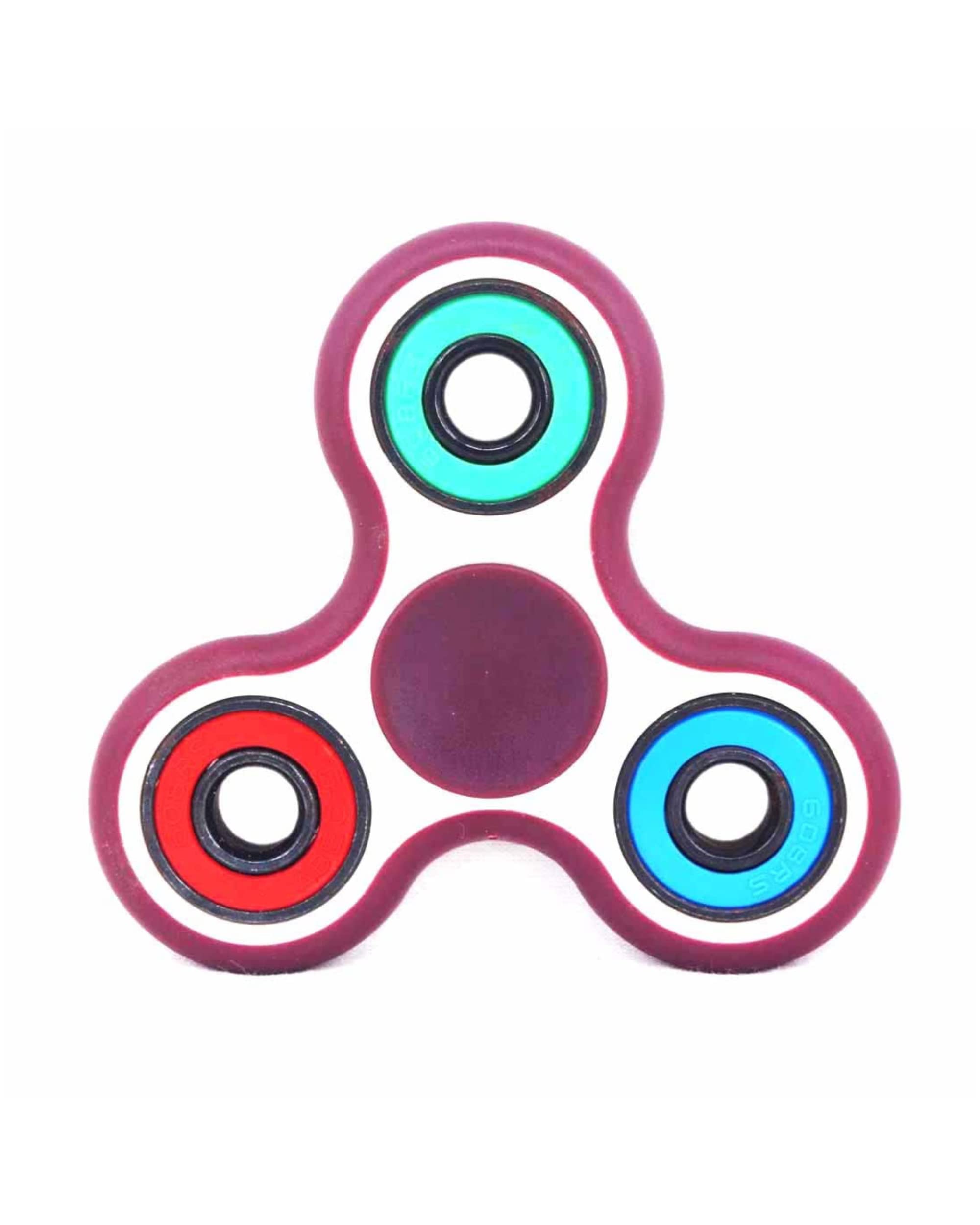 Premsons® 608 Four Bearing Amazing Spin Time Tri Hand Toy with Ultra Speed- (Purple )