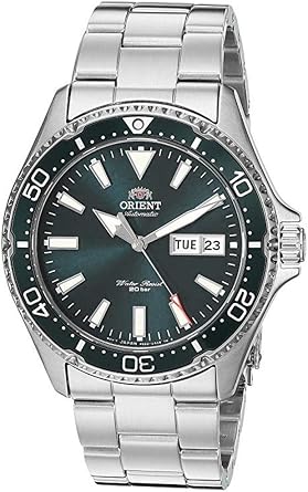 Orient Mens Kamasu Stainless Steel Automatic Diving Watch with Sapphire Crystal