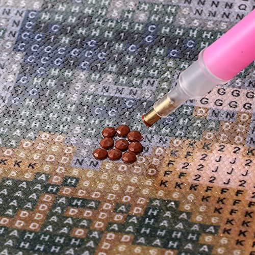 5D DIY Diamond Art Painting Accessories Kits Full, 24 Pcs Diamond Embroidery Art Pictures Crystal Full Kits with 28 Slots Box Tweezers Pens for Diamond Beads Crafting Accessories