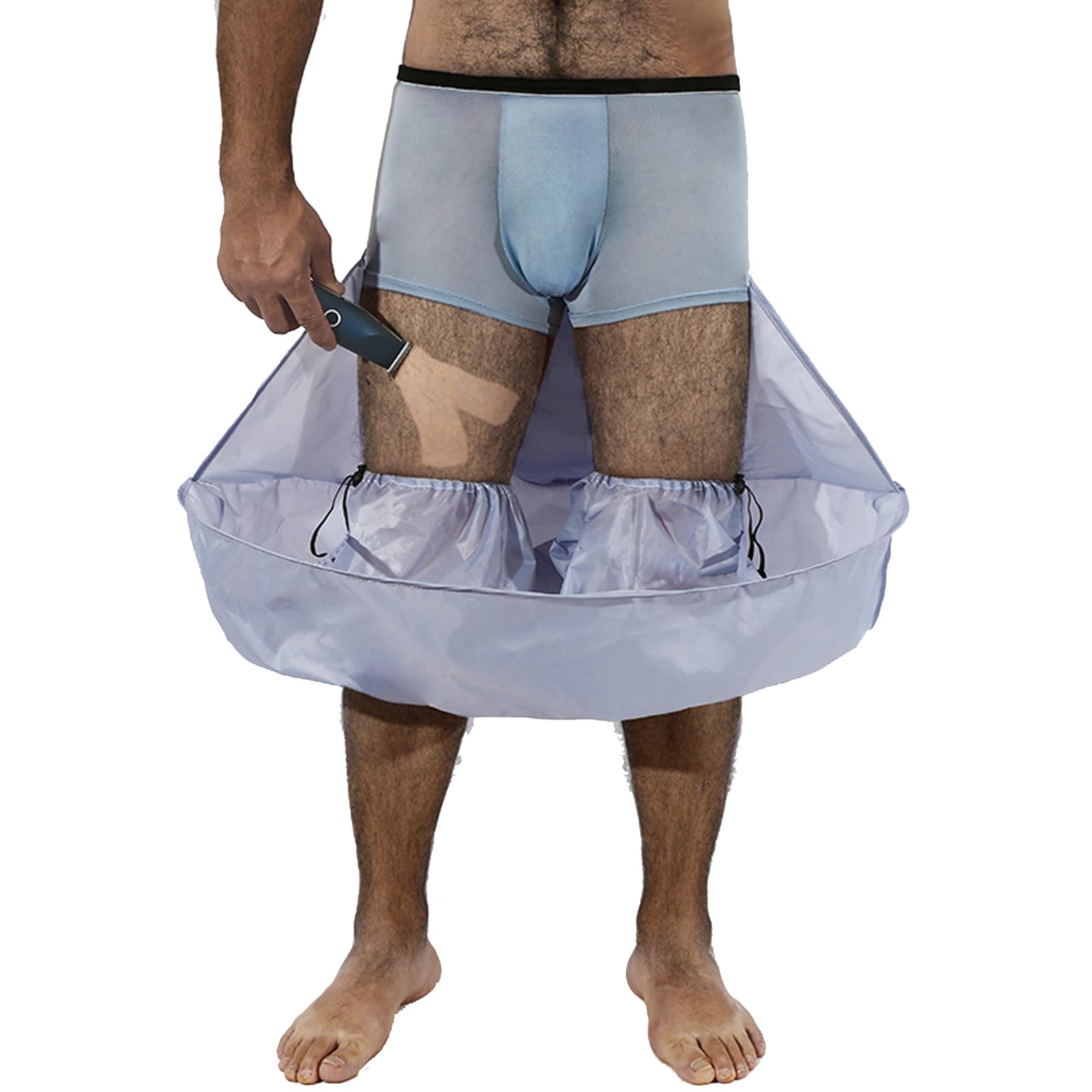 Body Hair Apron Bib for Men and Women, Non-Dirty Floor Shaving Leg Hair Bib，Leg Shaving Cape with Zipper Storage Bag Soft Holding Hair Body Shaved Bib