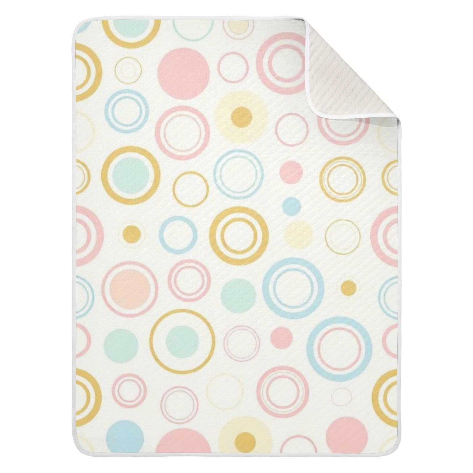 Couverture mensuelle bébé à pois colorés en satin 76x101 cm pour fille et garçon