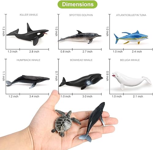 Miniatura 10 de Volnau Mini Farm Toys Figuras de 14 piezas de animales de granero para niños pequeños, regalo de Navidad, cumpleaños, paquete en miniatura de