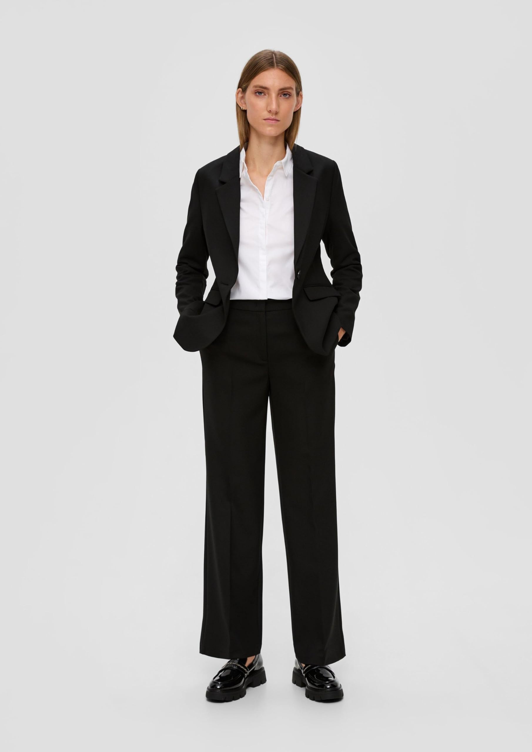 s.Oliver Damen Regular: Wide Leg Viskosemix Hose