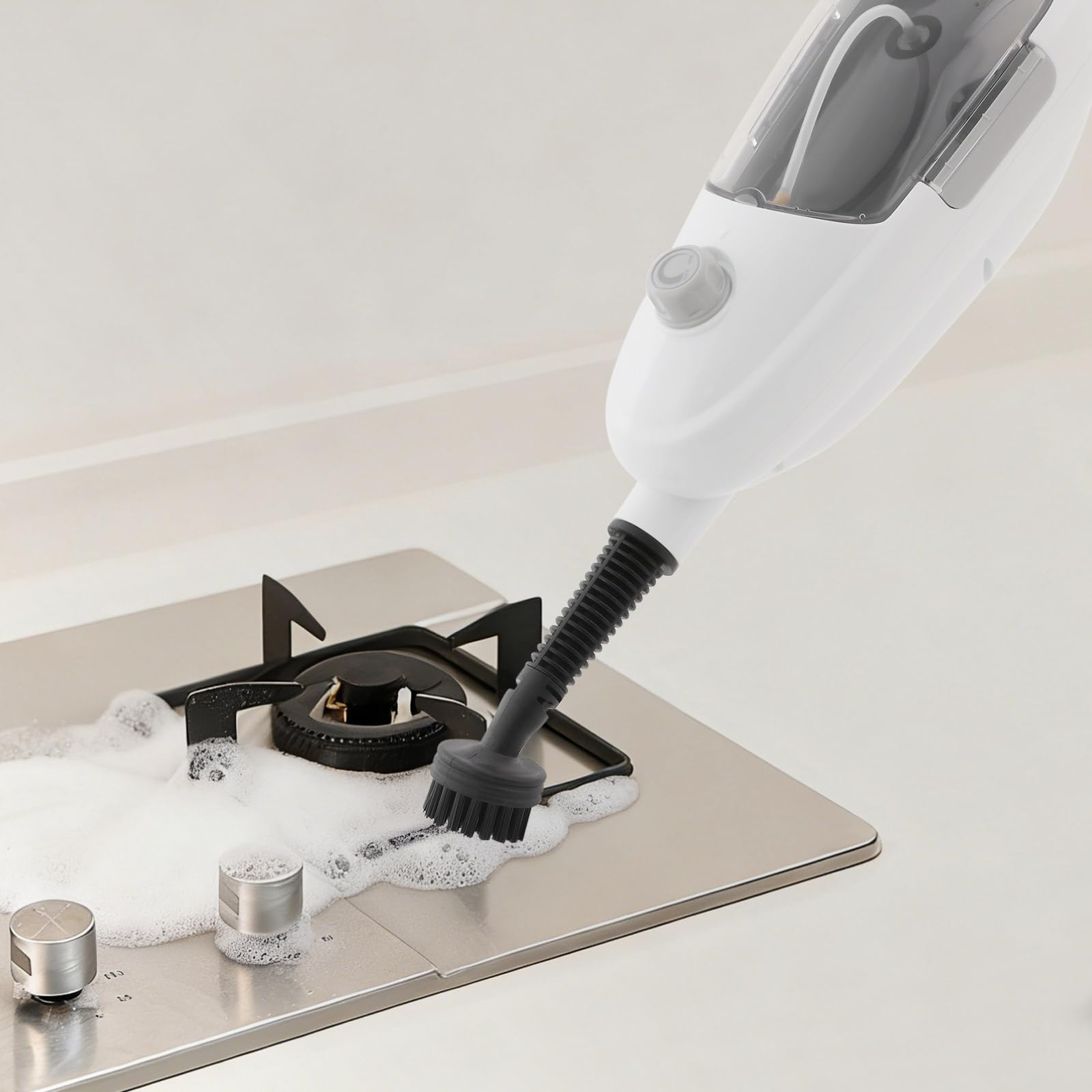 Dampfreiniger Komplett-Set 1300W mit transparentem Wassertank | Multifunktionaler Dampfmopp Bodenreiniger inkl. Bodendüse, Dampfdüse & Mopp für Fliesen & Böden