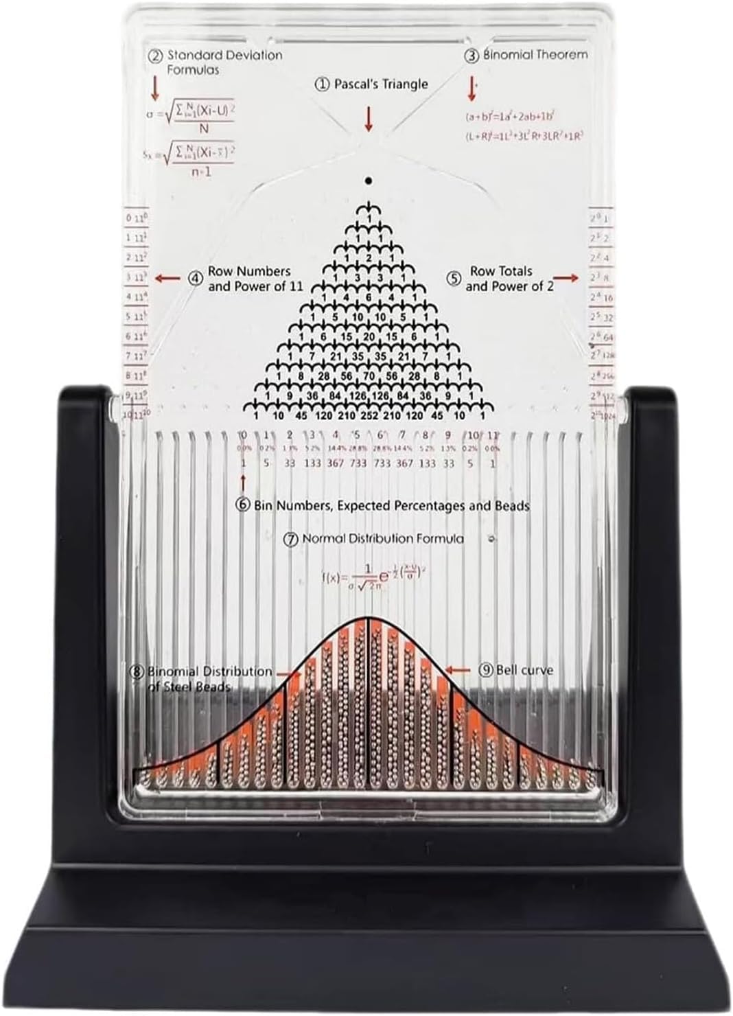 Tavola Di Galton, Tavola Di Galton Da Scrivania, Strumento Didattico Per Laboratori Di Fisica, Dimostrazione Efficace Delle Leggi Statistiche, Modello Dimostrativo Di Probabilità Con Curva A