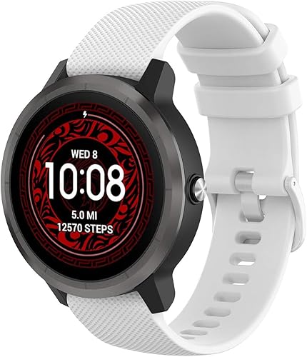 Miniatura 2 de Anrir Bandas de reloj Vivoactive 3, banda de silicona de 0.787 pulgadas para Garmin Forerunner 645245Venu SqVenu Sq 2Venu 2 PlusApproach S40, Galaxy