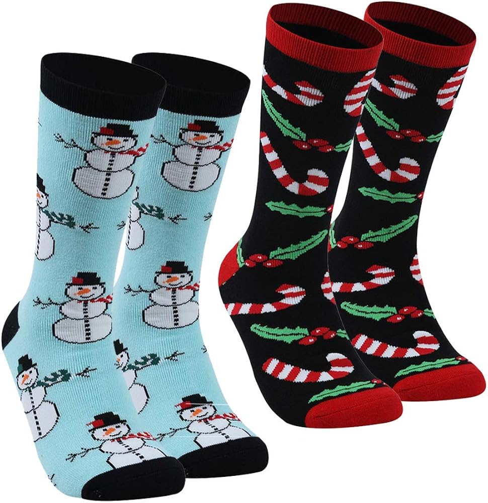 Gmall Christmas Womens Cartoon Cotton Soft Novelty Cute Funny Patterns New Year Gifts Party Socks