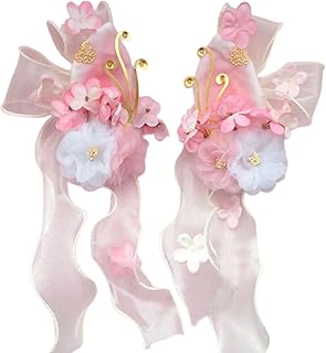 WLNEXT Horquilla para el pelo con diseño de flores, elegante, para disfraz chino, pinza de pico de pato, pasador antideslizante, decoración para el cabello, color rosa