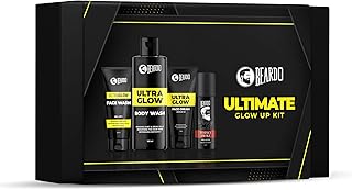 Beardo Ultimate Glow up Kit - Grooming kit for men | Ultra Glow Facewash | Ultra Glow Face cream for glowing skin with SPF Price In India