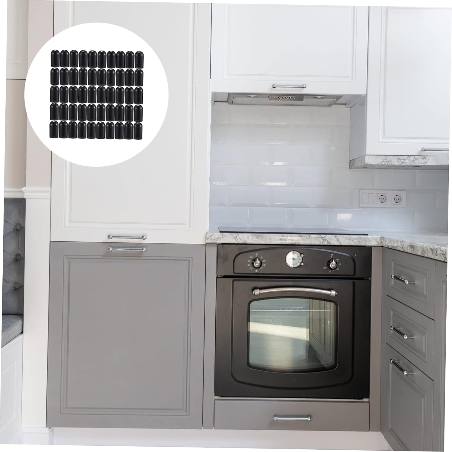 OUNONA 100pcs Dishwasher Rack Caps Black PVC Prong Protectors for Dishwashers Replacement Covers for Upper Rack Prevents Scratches and Damage