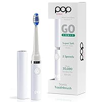 Vista 35 de Cepillo de dientes eléctrico Pop Sonic (azul rey) – Cepillos de dientes de viaje con batería AAA Cepillos de dientes eléctricos para niños con 2
