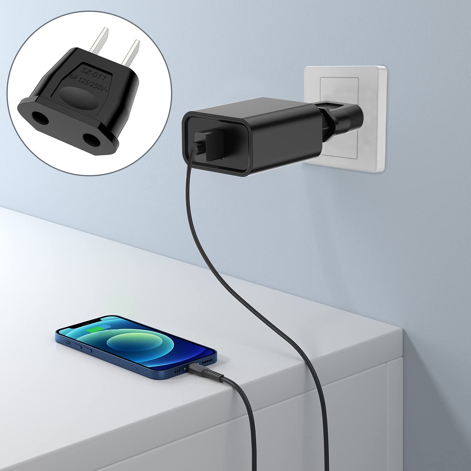 Universal Reise Netz Strom Adapter USA US Japan China Kanada Auf