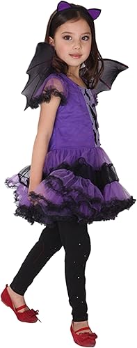 Miniatura 2 de Disfraz de bruja de murciélago para niñas, disfraz de Halloween con alas de murciélago