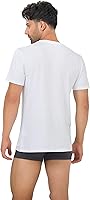 Vista 4 de BAMBOOVEN Camisetas para hombre de rayón hechas de bambú, ajuste moderno, camiseta interior que absorbe la humedad, cuello redondo, camisetas