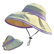 Baby Sun Hat for Summer,Toddler Girl Beach Hats with Wide Brim,Adjustable Outdoor Travel Sun Protection Hats