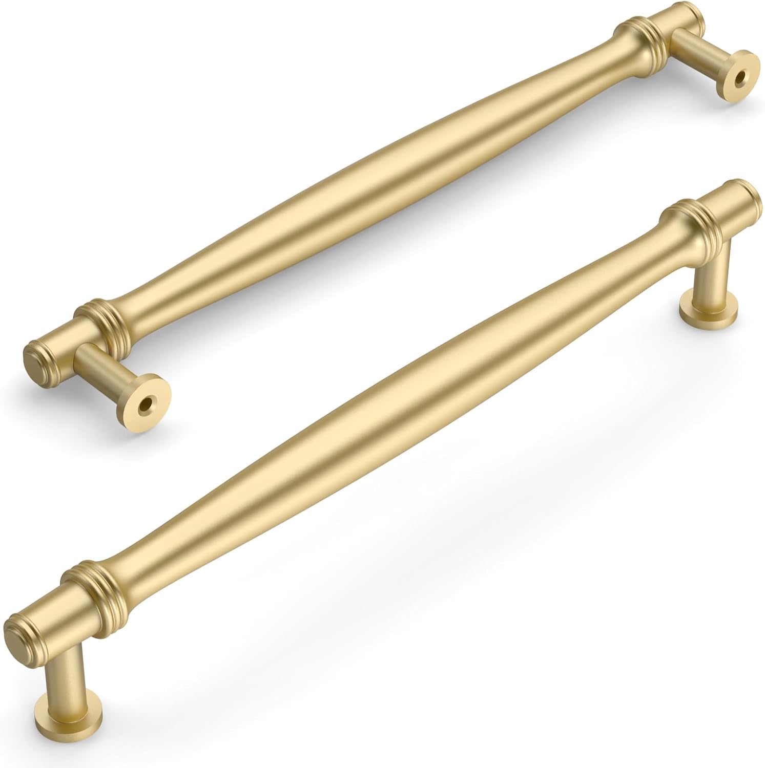 Amerdeco 10 Pack Brushed Satin Nickel Cabinet Pulls 5 Inch(128MM) Hole Centers Kitchen Cabinet Handle Hardware Kitchen Handles for Cabinets Cupboard Handles Drawer Pulls ZH0080