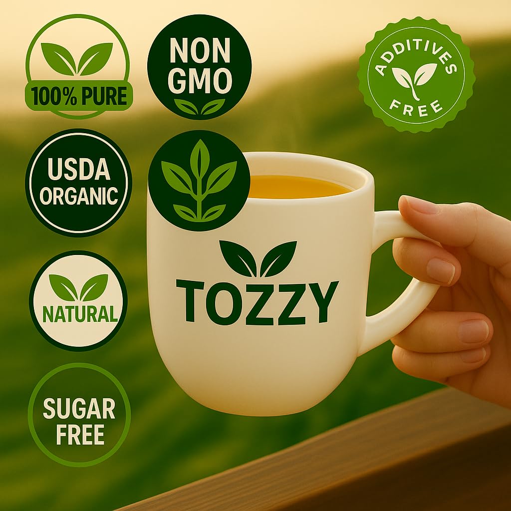 Tozzy Organic Mullein Tea 100 Count Plant-Based Pyramid Tea Bags — view 3