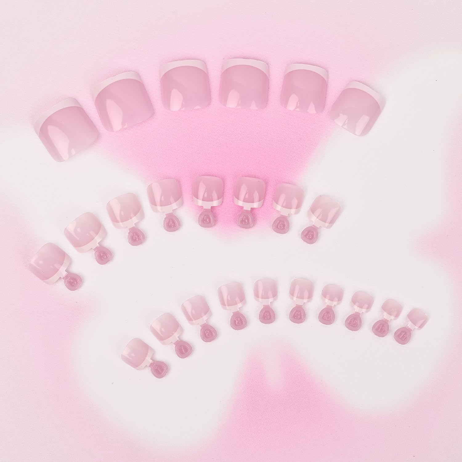 24 Pcs DIY French Tip Toe Nails - Image 4
