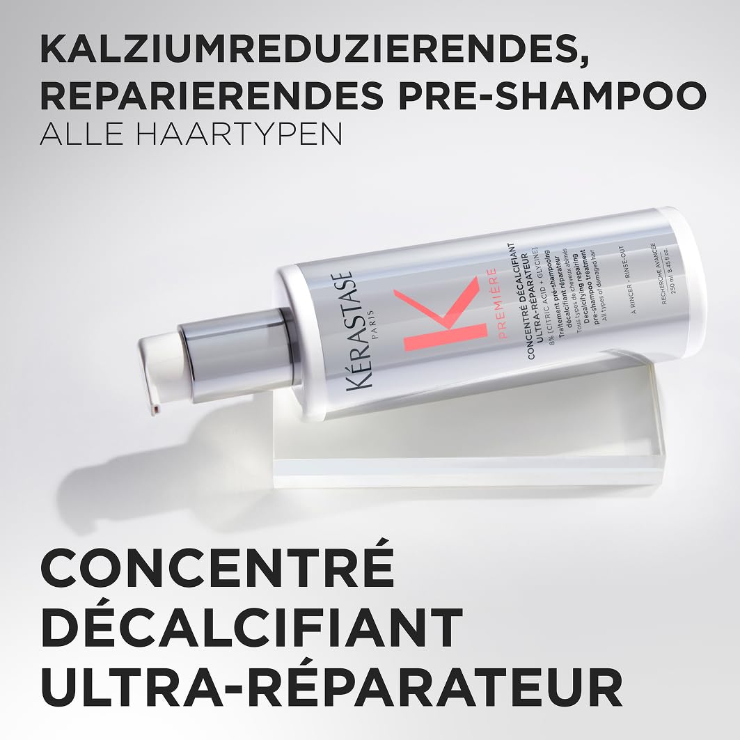 Kérastase Première Concentré Décalcifiant Ultra-Réparateur Hair Treatment, Reparierendes und kalziumreduzierendes Pre-Shampoo, Mit Zitronensäure und Glycin