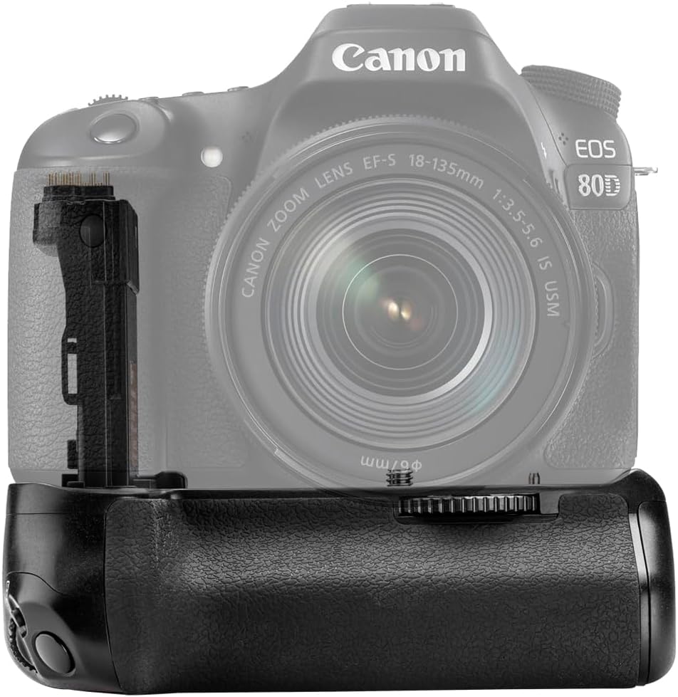 Green Extreme BG-E14 Battery Grip for Canon EOS 80D & 90D – Extended Battery Life, Vertical Shutter Control & Enhanced Ergonomics