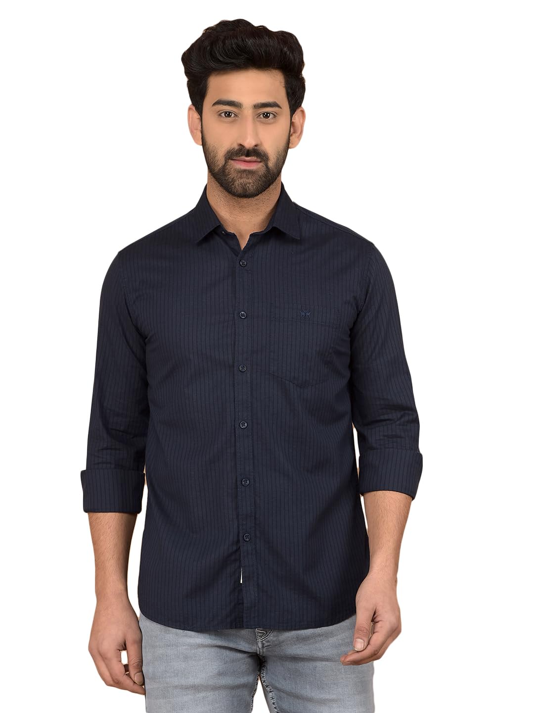Crimsoune Club Men's Navy Blue Printed Shirt-picture-14