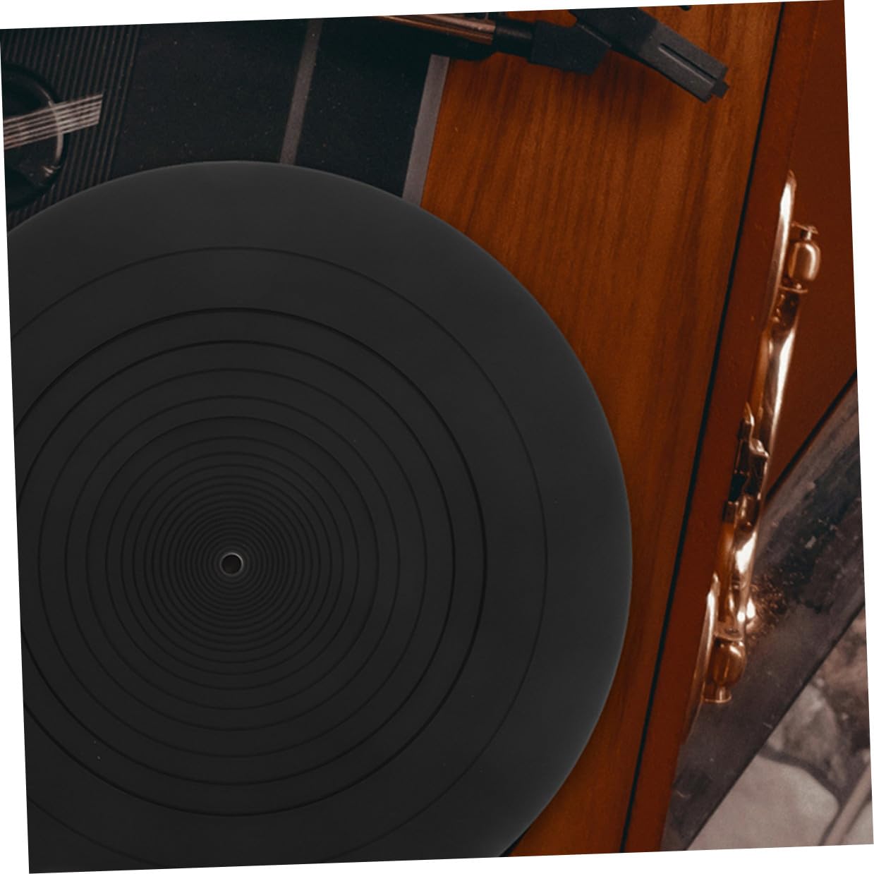 2 pezzi Tappetino Antistatico in Silicone per Giradischi Piatto Stabile per Dischi in Vinile Accessorio Sostitutivo per Protezione e Riproduzione Senza Danni