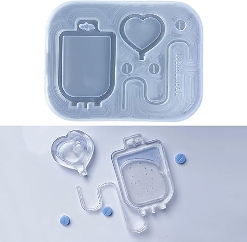 Miniatura 2 de LIANXUE Molde de silicona con tema de enfermera, relleno de coctelera epoxi de cristal, moldes de silicona, rellenos de resina, molde de resina de