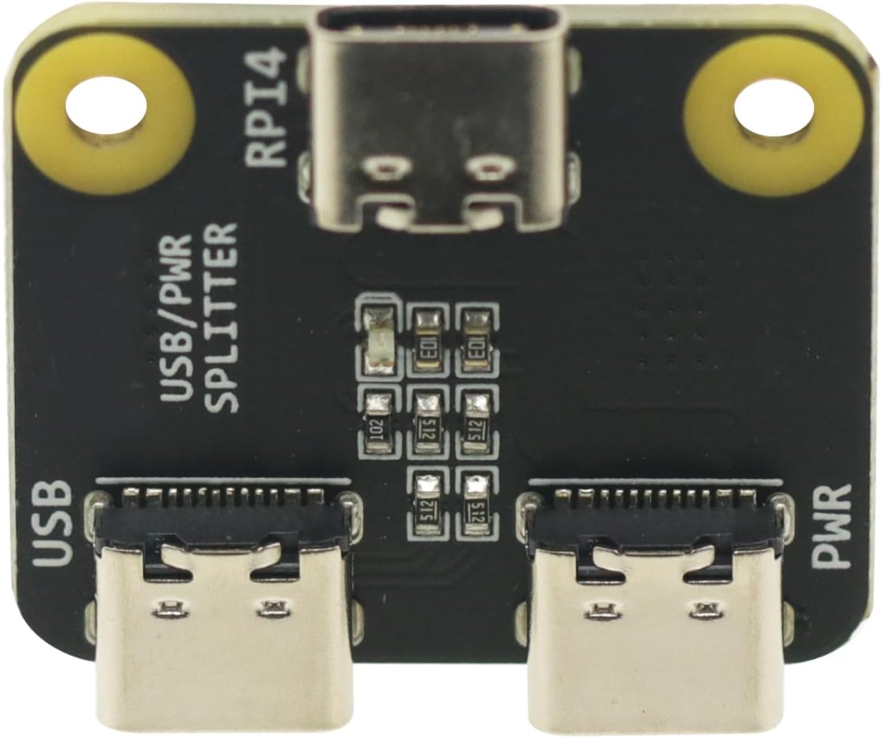 Type-C Interface Power Splitter is Suitable for Raspberry Pi 4 USB 1 to 2 Module, 1 in 2 Type-C Power Splitter